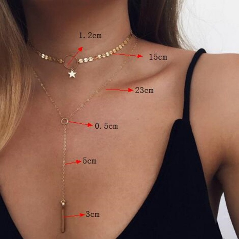 Star Choker & Long Tassel Necklace - Picture 3 of 6